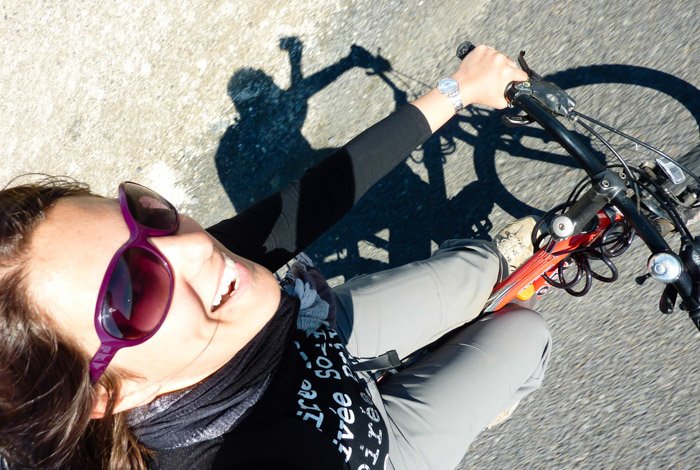 selfie en bicicleta